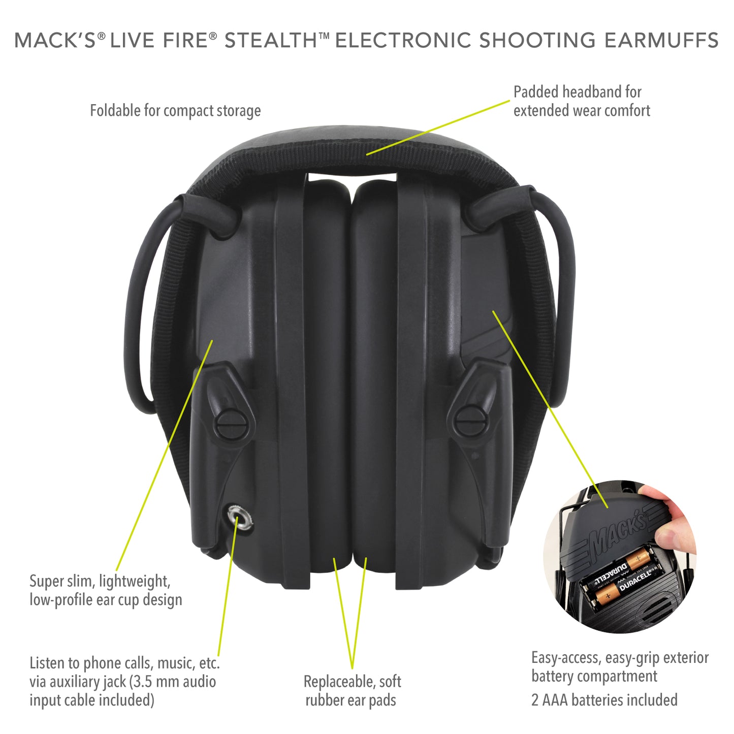 Live Fire® Stealth™ Electronic Shooting Earmuffs